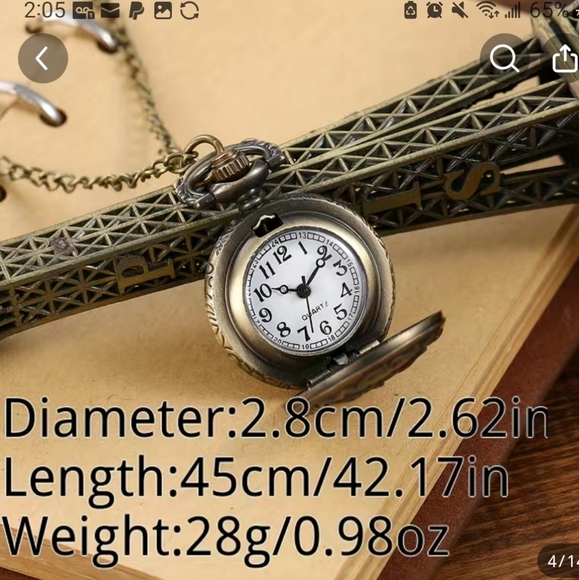 New king crown pocket watch battery included - Picture 4 of 4
